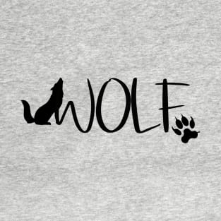 Wolf Text Art T-Shirt